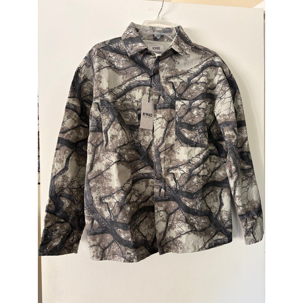 NWT NOMAD Men's Tree Camo Canvas Shirt Jacket Shacket Streetwear Utility Gorp S